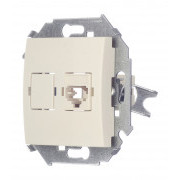 Розетка телефонная Simon 15 1591480-031 скрытая установка слоновая кость один модуль RJ11 cat 5е Розетка телефонная Simon 15 1591480-031 скрытая установка слоновая кость один модуль RJ11 cat 5е