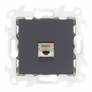 Розетка компьютерная Simon 24 Harmonie 2410598-038 скрытая установка графит один модуль RJ45 cat 5е Розетка компьютерная Simon 24 Harmonie 2410598-038 скрытая установка графит один модуль RJ45 cat 5е