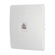 Розетка компьютерная с рамкой Schneider Electric Blanca BLNIS045001 скрытая установка белая один модуль RJ45 cat 5e